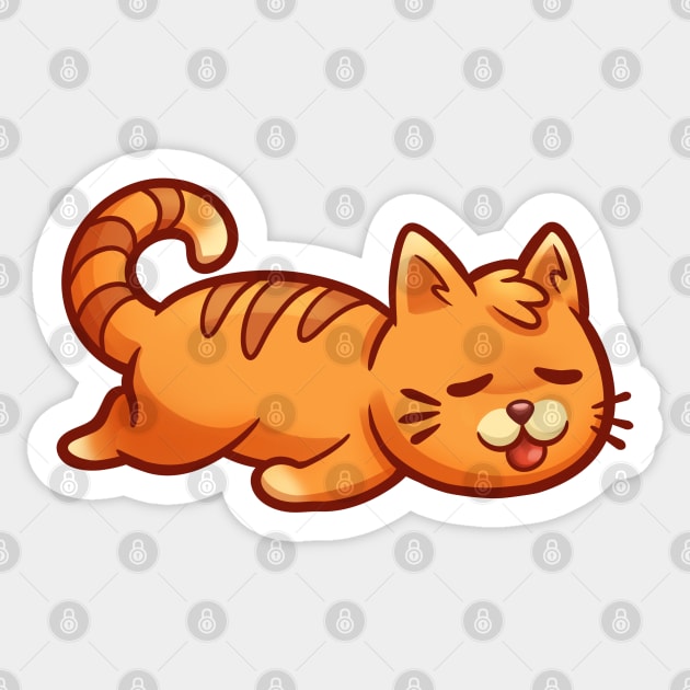 Sleepy Cat Mood Sticker by ChristaDoodles